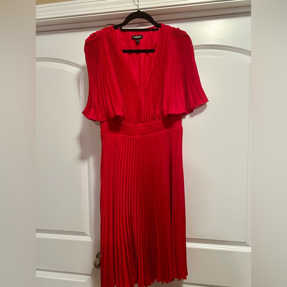 Express Vibrant Red Midi Dress